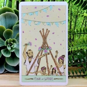 The Four of Wands Tarot Card