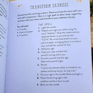 A Spell A Day Book by Tree Carr - Transform Sadness