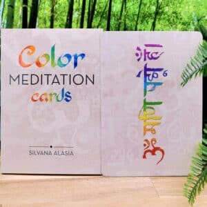 Color Meditation Oracle Cards by Silvana Alasia - Guidebook and back of cards