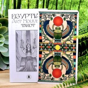 Egyptian Art Nouveau Tarot Cards by Giulia Massaglia - Guidebook and back of cards