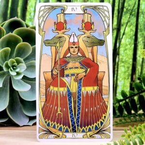 Egyptian Art Nouveau Tarot Cards by Giulia Massaglia - The Emperor