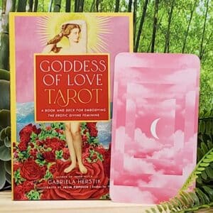 Goddess Of Love Tarot Cards by Gabriela Herstik - Guidebook and back of cards