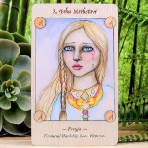 Norse Goddess Rune Oracle Cards by Rebecca Joy Stark - Financial hardship loss expenses