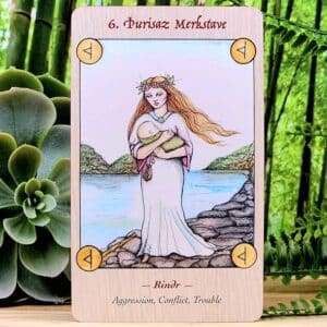 Norse Goddess Rune Oracle Cards by Rebecca Joy Stark - aggression conflict trouble