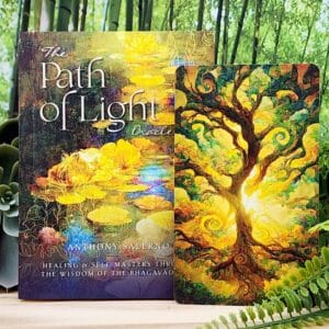 The Path of Light Oracle Cards Deluxe Edition by Anthony Salerno - Guidebook and back of cards