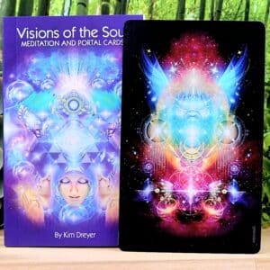 Visions of the Soul Meditation and Portal Cards by Kim Dreyer - Guidebook and back of cards