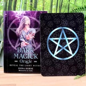 Dark Magick Oracle Cards by Fiona Horne - Guidebook and back of cards