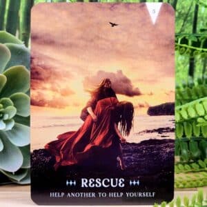 Dark Magick Oracle Cards by Fiona Horne - Rescue - Help one another to help yourself