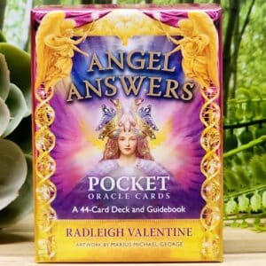 Angel Answers Pocket Oracle Cards by Radleigh Valentine - Front Cover