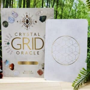 Crystal Grid Oracle Deluxe Edition by Nicola McIntosh - Guidebook and back of cards