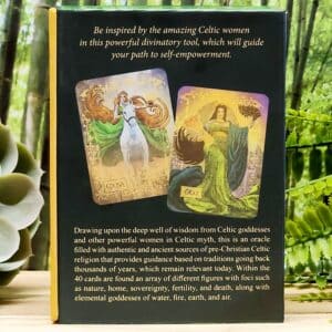 Celtic Goddesses, Witches, and Queens Oracle Cards by Danu Forest - Back Cover
