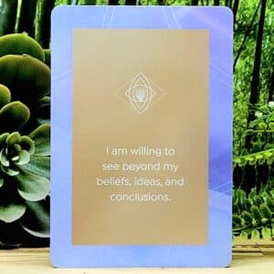 The Healing Mantra Oracle Deck by Matt Kahn - I am willing to see beyond my beliefs