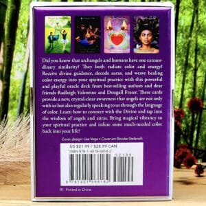 Angels and Auras Oracle Cards by Radleigh Valentine and Dougall Fraser - Back Cover