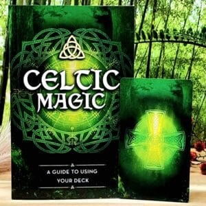 Celtic Magic Oracle Cards by Marie Bruce - Guidebook and back of cards