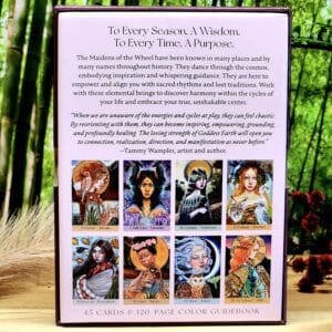 Maidens of the Wheel Oracle Cards by Tammy Wampler - Back Cover