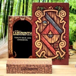 The Labyrinth Mega-Sized Tarot Deck by Minerva Siegel - Guidebook back of cards and card holder