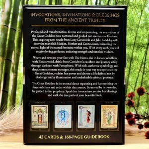 The Great Goddess Oracle Cards by Lucy Cavendish - Back Cover