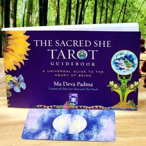 The Sacred She Tarot Deck and Guidebook by Ma Deva Padma - Guidebook and back of cards