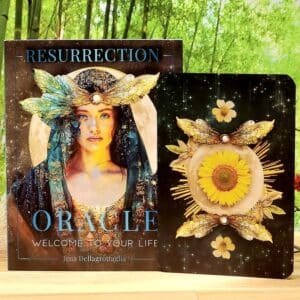 Resurrection Oracle Cards by Jena Dellagrottaglia - Guidebook and back of cards