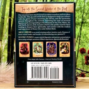 Secrets of the Ancestors Oracle Deck by Abiola Abrams - Back Cover