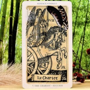 The Medieval Feathers Tarot Cards by Jay R Rivera - The Chariot - Success