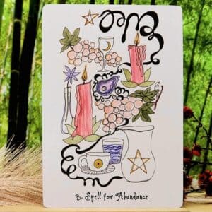 Wyrd Sisters Oracle Cards by Casey Zabala - Spell for abundance