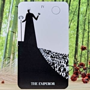 Black Violet Tarot Cards by Heidi Phelps - The Emperor