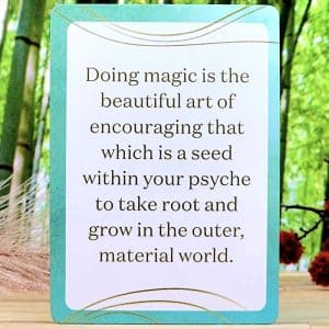 Daily Magic Inspiration Cards by Maia Toll - Doing magic is the beautiful art of encouragement