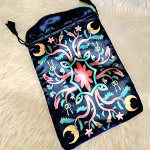 Inspirational Wicca Satin Tarot Bag - Front of bag