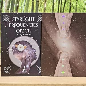 Starlight Frequencies Oracle Cards by Leah Shoman -Guidebook and back of cards