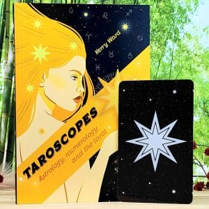 Tarotscopes - Astrology, numerology and the tarot by Kerry Ward - Guidebook and back of cards