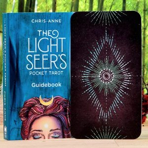 The Light Seers Tarot Cards Pocket Edition by Chris-Anne - Guidebook and back of cards