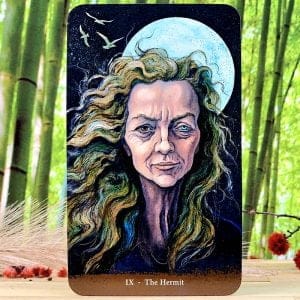 Witch Sisters Tarot Cards by Julia Jeffrey - The Hermit