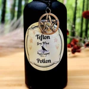 Teflon Potion Spray by Gray Witch Supply Company - Up Close of Potion Bottle