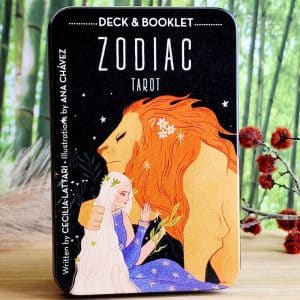 Zodiac Tarot Pocket Edition in a Tin by Cecilia Lattari - Front Cover