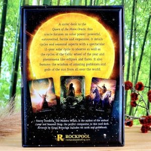 Queen of the Sun Oracle Cards by Stacey Demarco - Back of Box