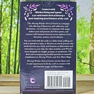 Missing Witches Deck of Oracles by Risa Dickens and Amy Torok - Back cover