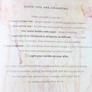 Sacred Moon Journal by Moana Rose Moon - Cramping