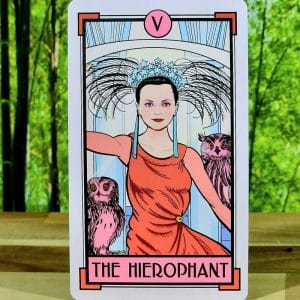 Cat Full of Spiders Tarot Deck by Christina Ricci - The Hierophant