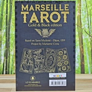 Marseille Tarot Gold and Black Edition by Marianne Costa - Back of box