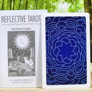 The Reflective Tarot Deck - Guidebook and back of cards