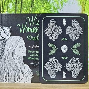 Wise Woman Oracle Cards by Cheyenne Zarate - Guidebook and back of cards