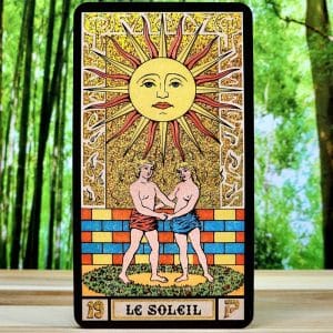 Golden Wirth Tarot Cards by Oswald Wirth - La Soleil