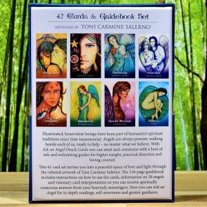 Ask an Angel Oracle Cards by Toni Carmine Salerno & Carisa Mellado - Back of box