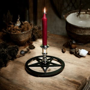 Black Pentagram Candle Holder