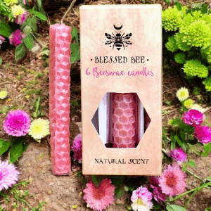 Blessed Bee Beeswax Candles - Pink Candles