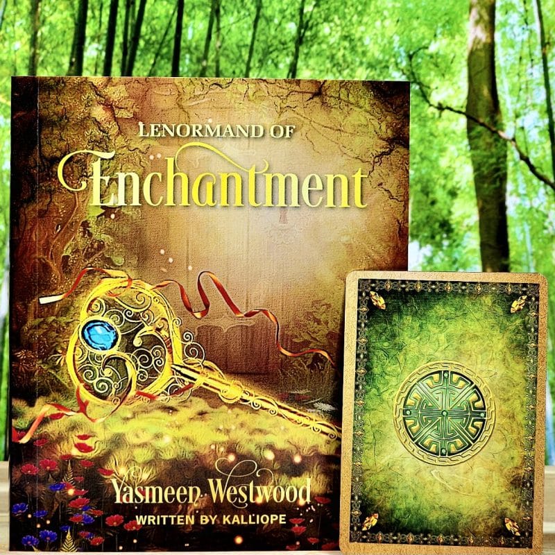 Lenormand Of Enchantment by Yasmeen Westwood - Guidebook and back of cards