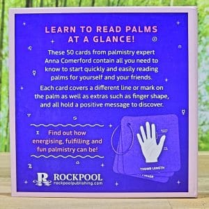 Palmistry Flashcards by Anna Comerford - Back of box