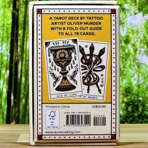 Tattoo Tarot Deck - Mini - Back of Box