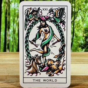 Tattoo Tarot Deck - Mini - The World